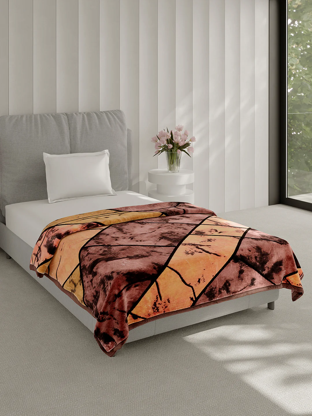 Printed Single Bed 1 Ply, 625 GSM Mink Blanket for Mild Winter - (Impact Pvc) - Image 4