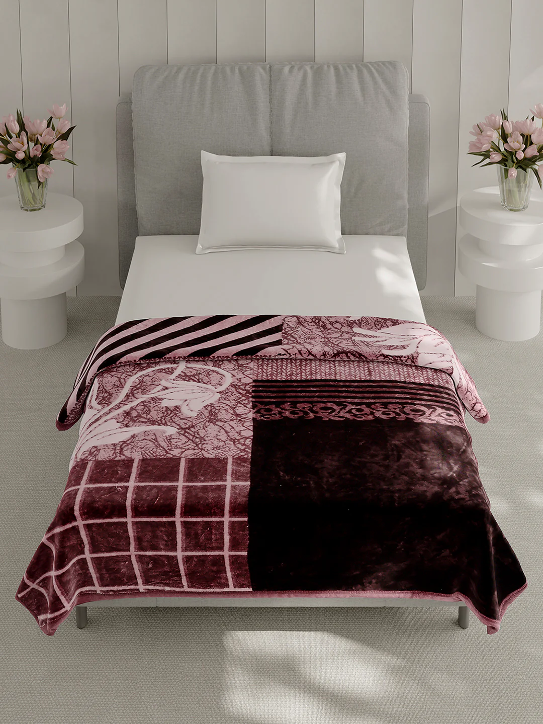 Printed Single Bed 1 Ply Blanket for Heavy Winter - (Soulmate) - Image 3