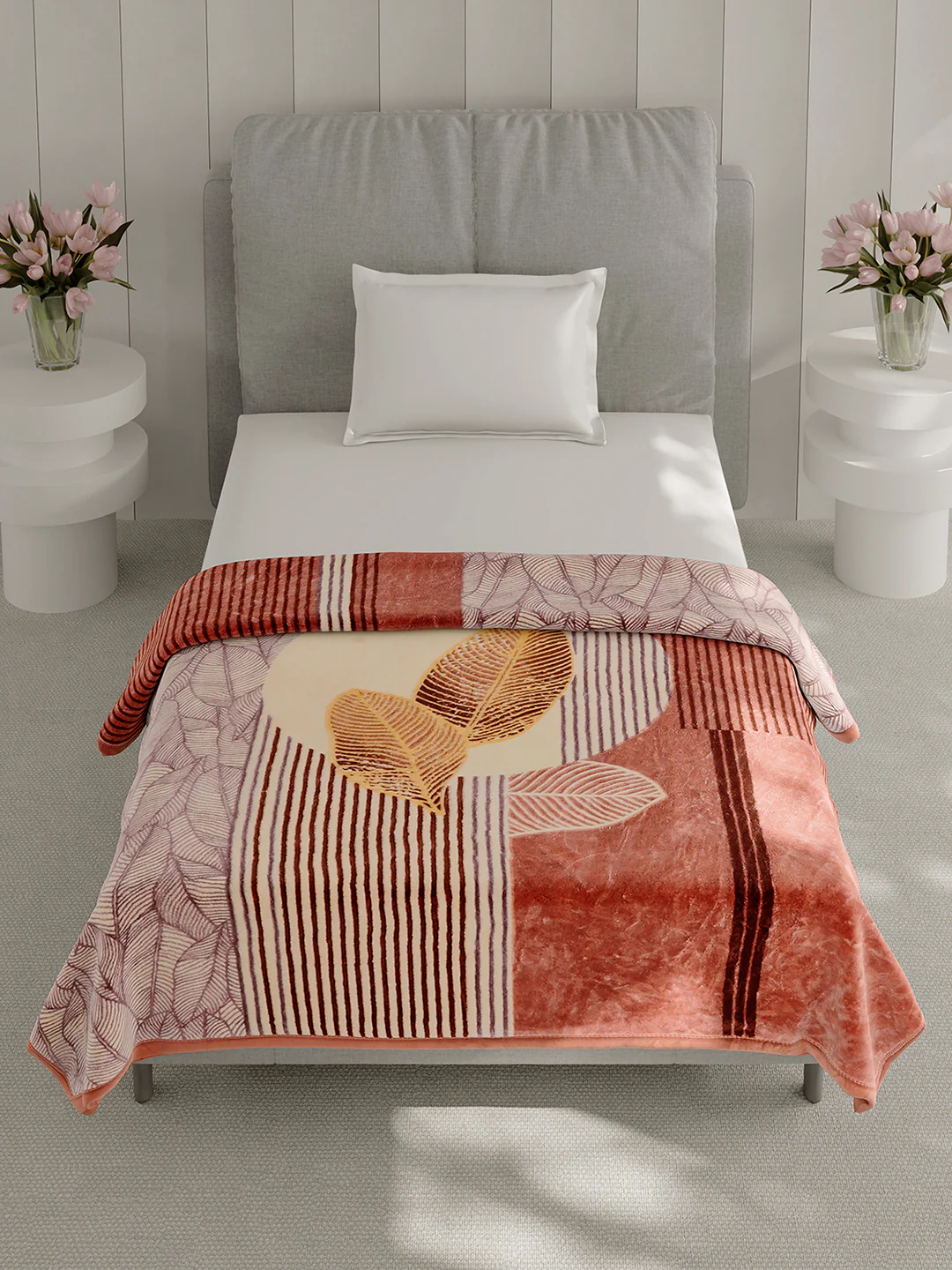 Printed Single Bed 1 Ply Blanket for Heavy Winter - (Soulmate) - Image 3