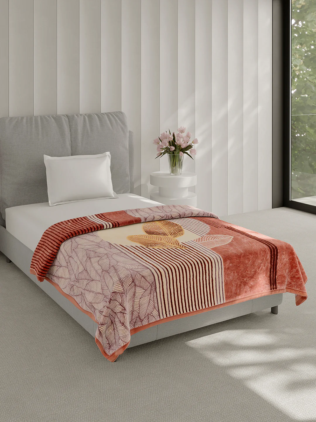 Printed Single Bed 1 Ply Blanket for Heavy Winter - (Soulmate) - Image 4