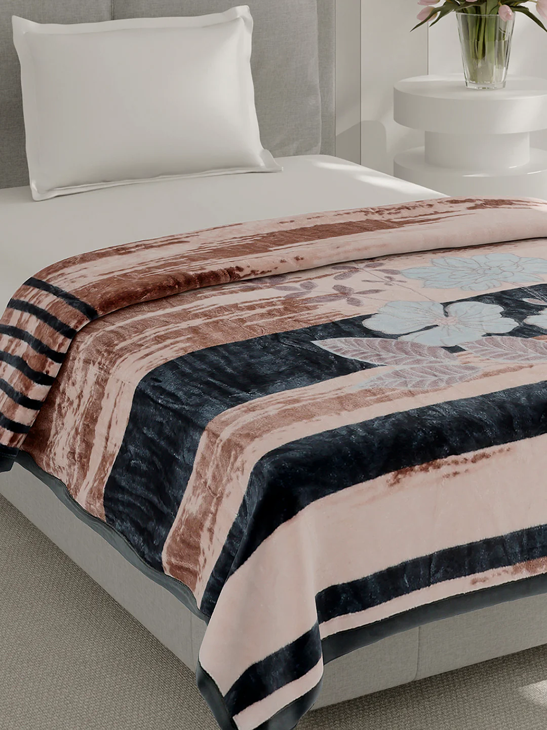 Printed Single Bed 1 Ply Blanket for Heavy Winter - (Soulmate)