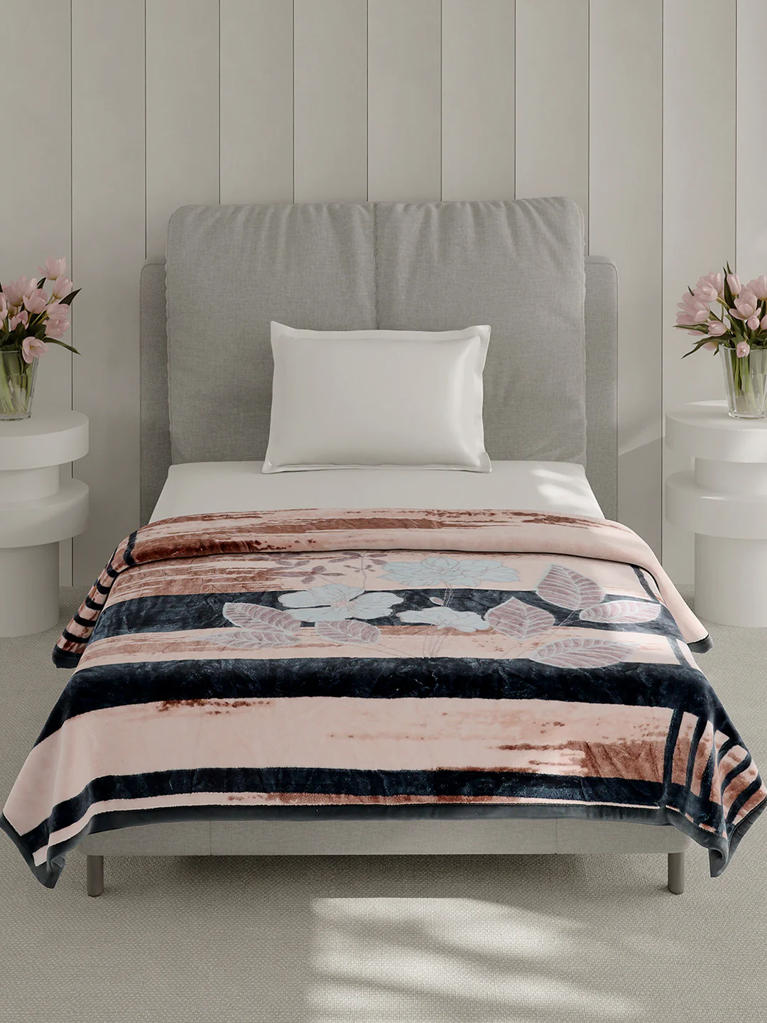 Printed Single Bed 1 Ply Blanket for Heavy Winter - (Soulmate) - Image 2