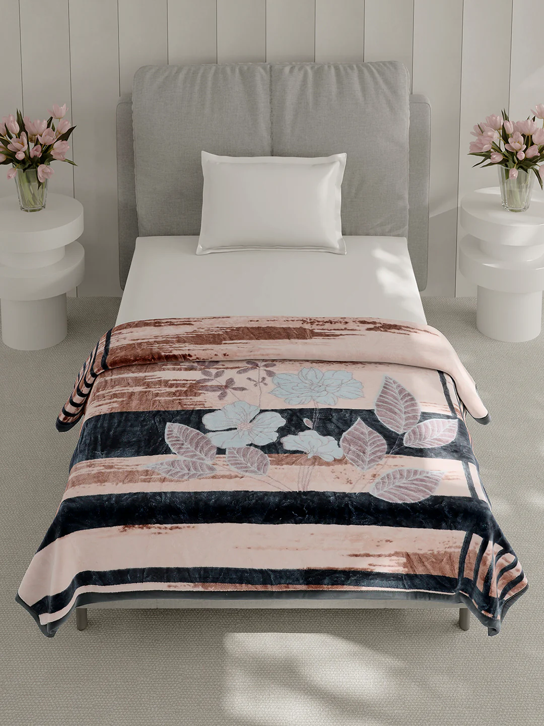Printed Single Bed 1 Ply Blanket for Heavy Winter - (Soulmate) - Image 3