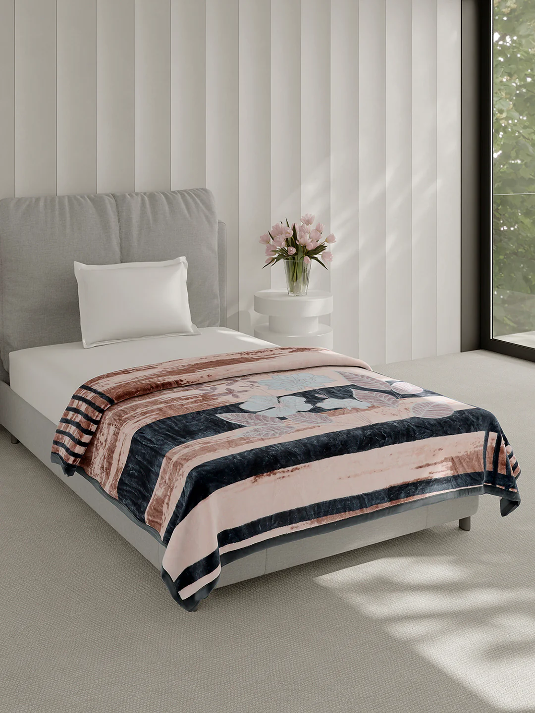 Printed Single Bed 1 Ply Blanket for Heavy Winter - (Soulmate) - Image 4
