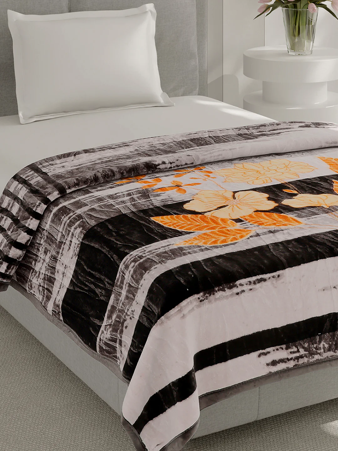 Printed Single Bed 1 Ply Blanket for Heavy Winter - (Soulmate)