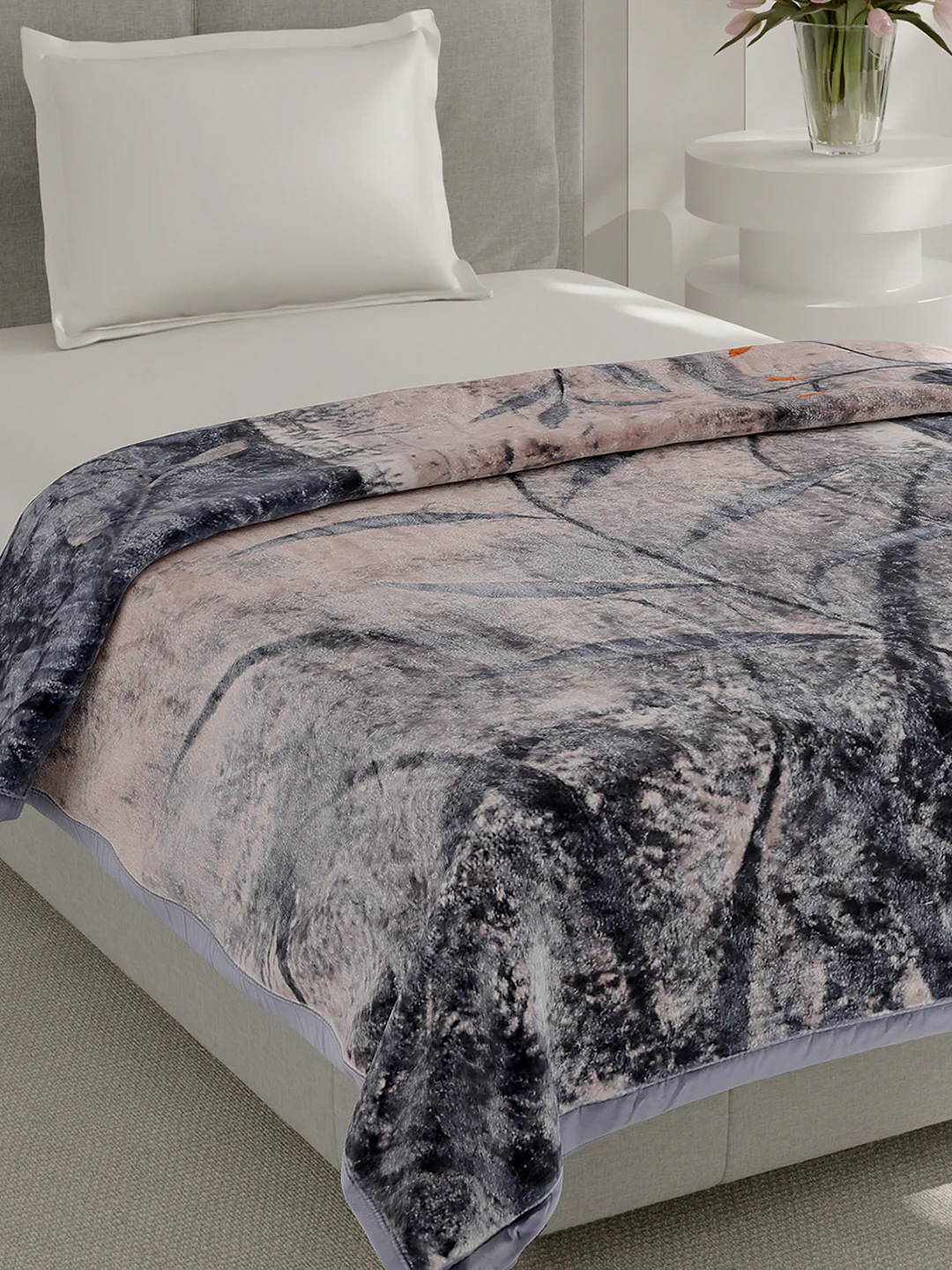 Printed Single Bed 1 Ply Blanket for Heavy Winter - (Soulmate)