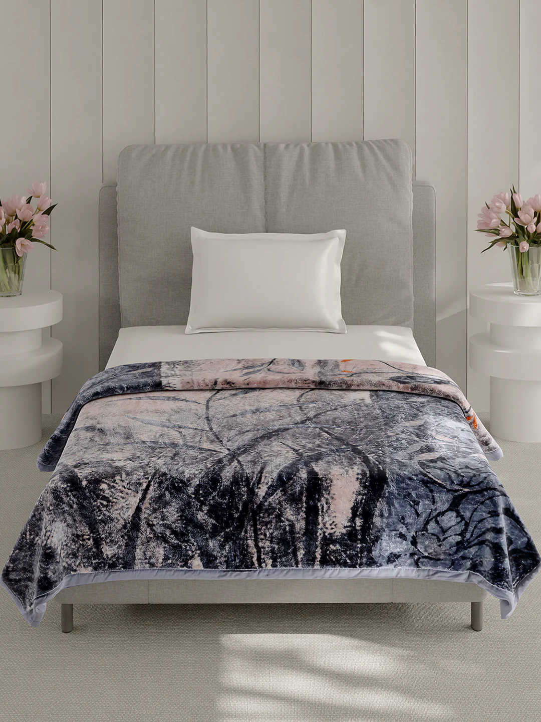 Printed Single Bed 1 Ply Blanket for Heavy Winter - (Soulmate) - Image 2