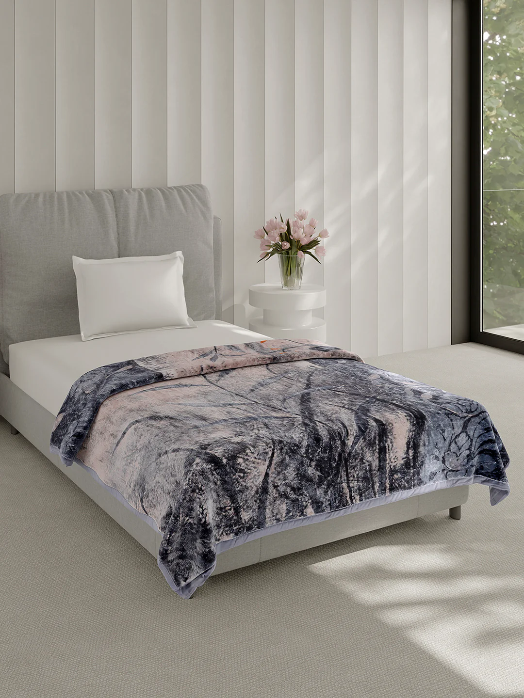 Printed Single Bed 1 Ply Blanket for Heavy Winter - (Soulmate) - Image 4