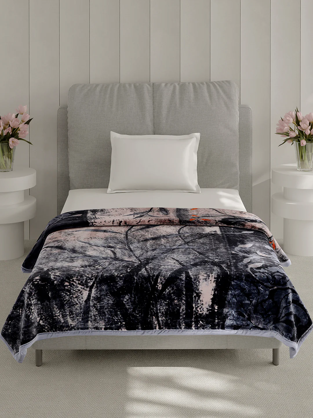Printed Single Bed 1 Ply Blanket for Heavy Winter - (Soulmate) - Image 2