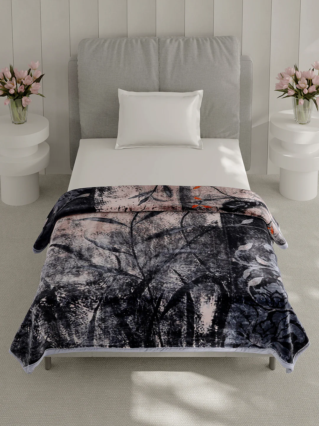 Printed Single Bed 1 Ply Blanket for Heavy Winter - (Soulmate) - Image 3