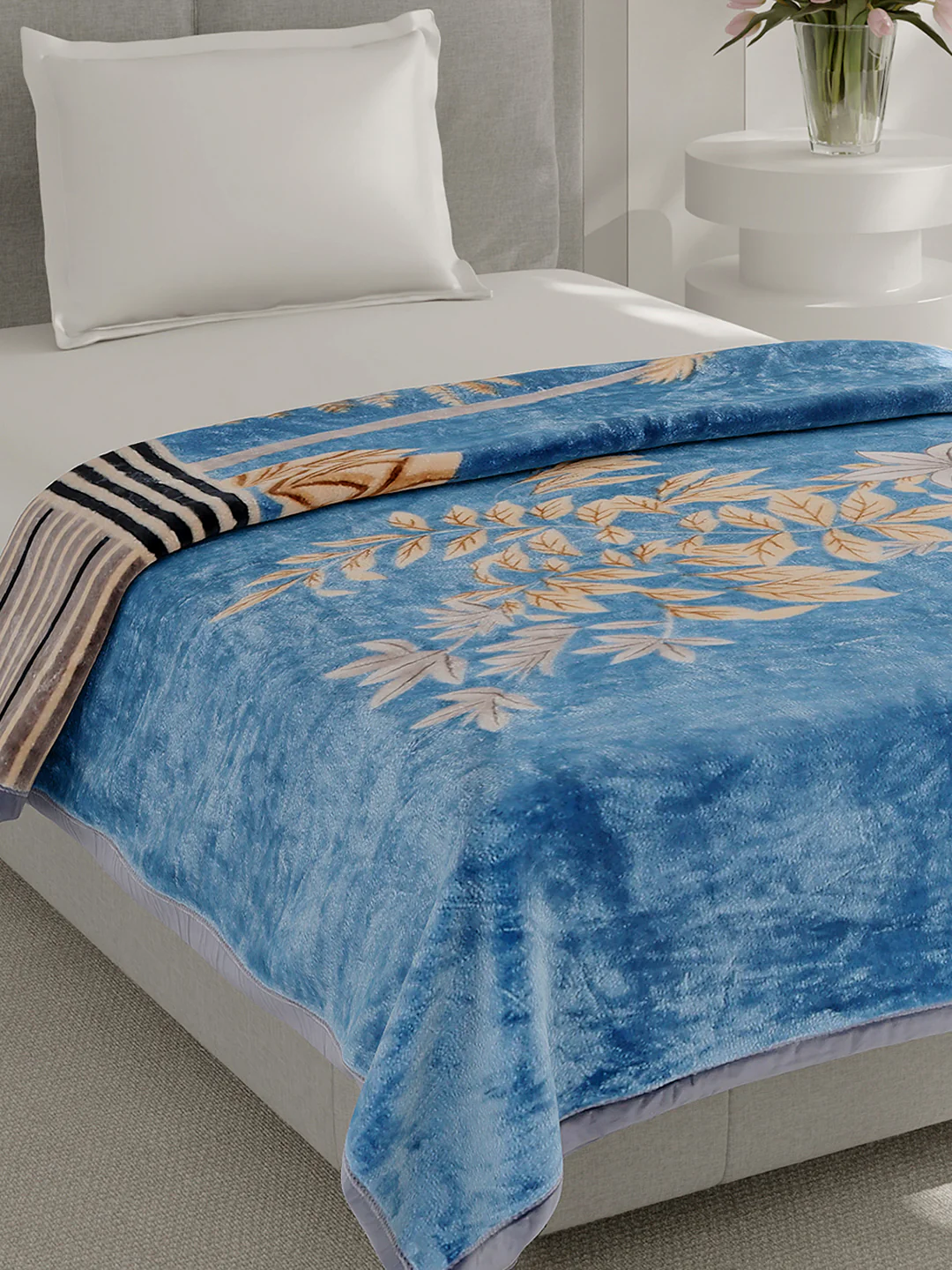 Printed Single Bed 1 Ply Blanket for Heavy Winter - (Soulmate)
