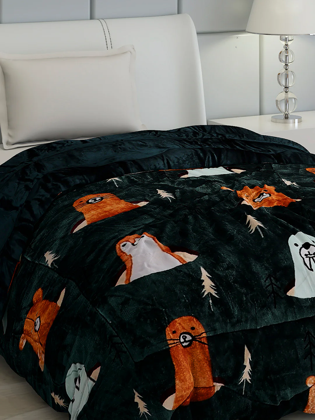 Printed Single Bed 1022 GSM Comforter for Winter - (Ananya)