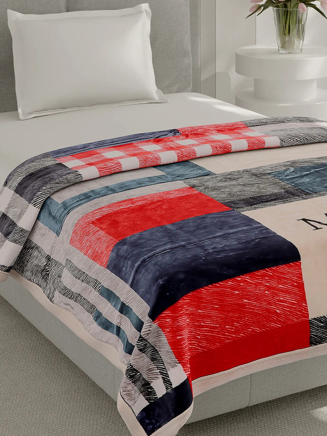 Printed Single Bed 2 Ply, 597 GSM Blanket for Heavy Winter - (Everest Plus)