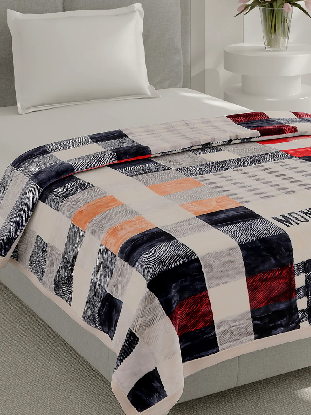 Printed Single Bed 2 Ply, 597 GSM Blanket for Heavy Winter - (Everest Plus)