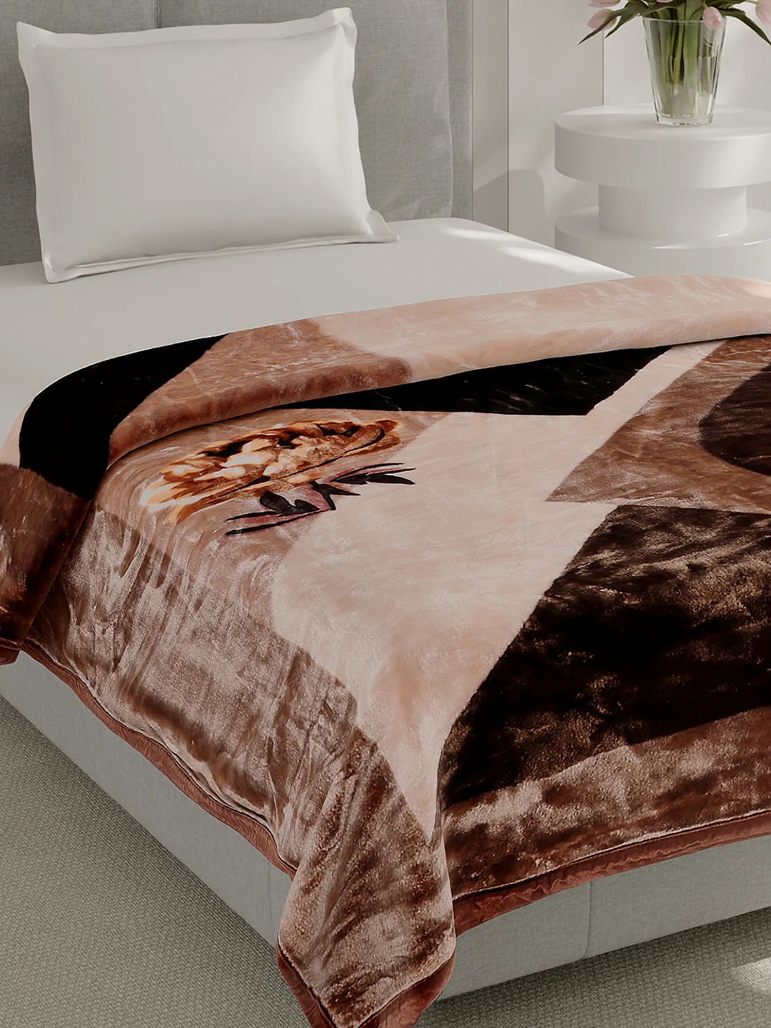 Printed Single Bed 2 Ply, 895 GSM Blanket for Heavy Winter - (Lavish Pvc)