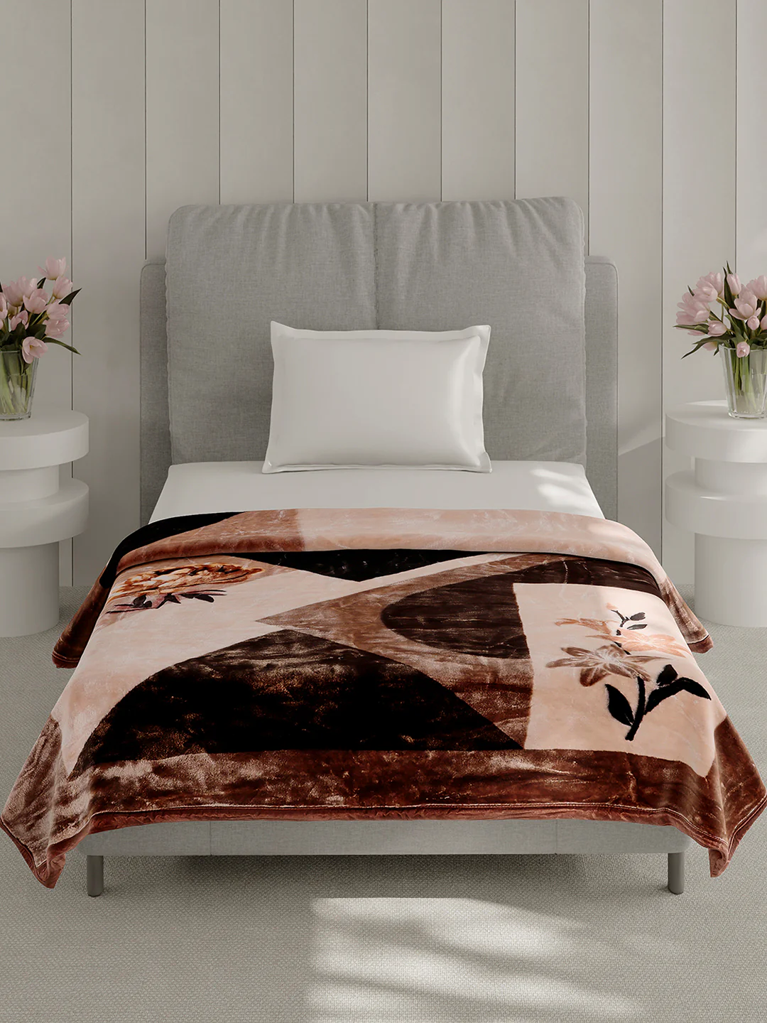 Printed Single Bed 2 Ply, 895 GSM Blanket for Heavy Winter - (Lavish Pvc) - Image 2