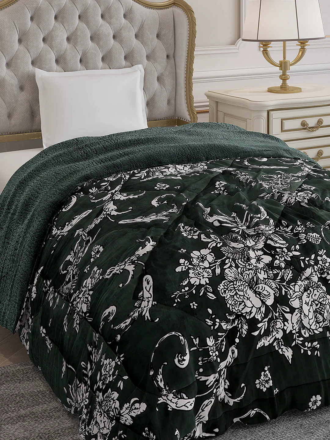 Printed Single Bed 210 GSM Comforter for Mild Winter (Nixie), Weight 660 gm