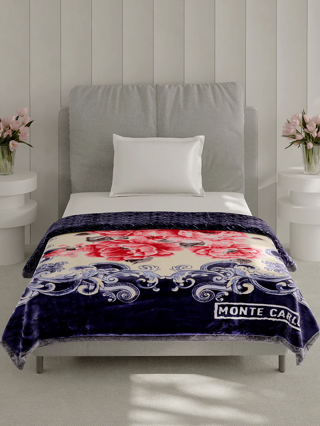 Printed Single Bed 3 Ply, 909 GSM Blanket for Heavy Winter - (Umang) - Image 2