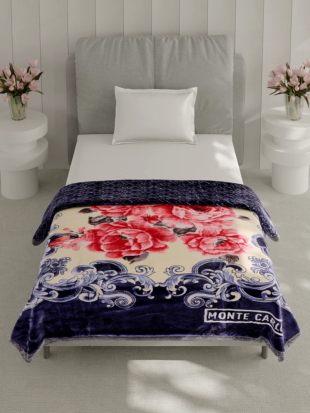Printed Single Bed 3 Ply, 909 GSM Blanket for Heavy Winter - (Umang) - Image 3