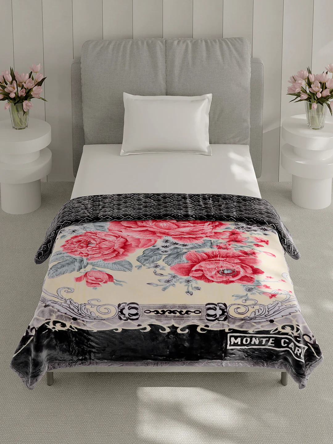 Printed Single Bed 3 Ply, 909 GSM Blanket for Heavy Winter - (Umang) - Image 3