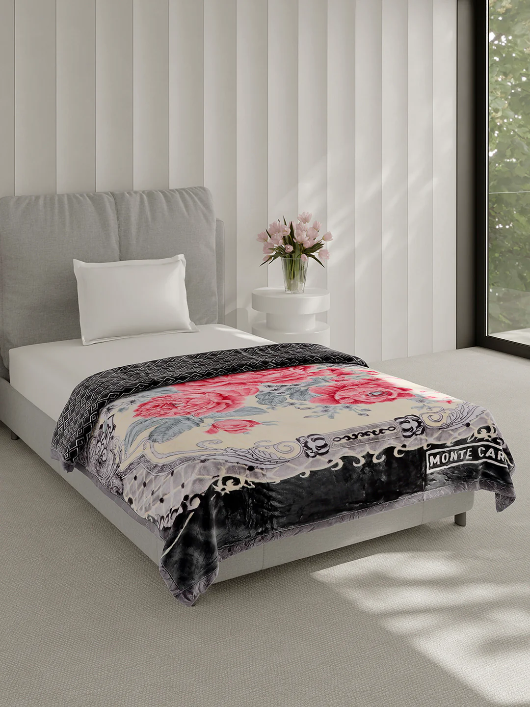 Printed Single Bed 3 Ply, 909 GSM Blanket for Heavy Winter - (Umang) - Image 4