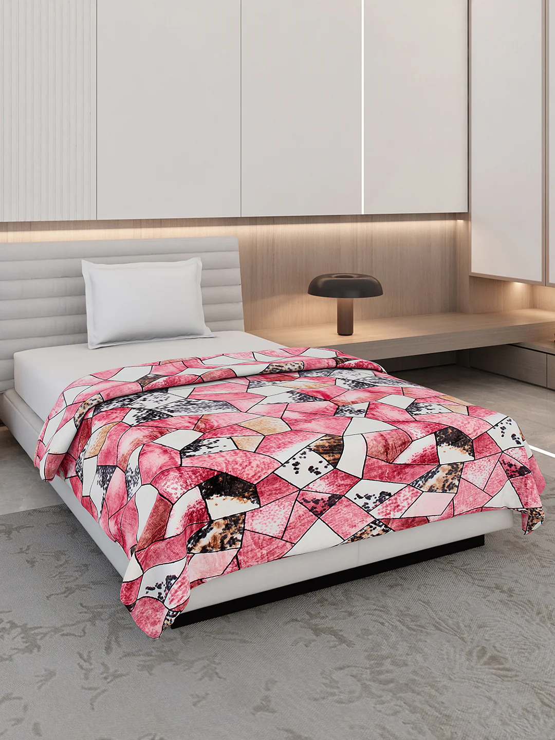 Printed Single Bed 300 GSM Blanket for AC Room - (Blubell)