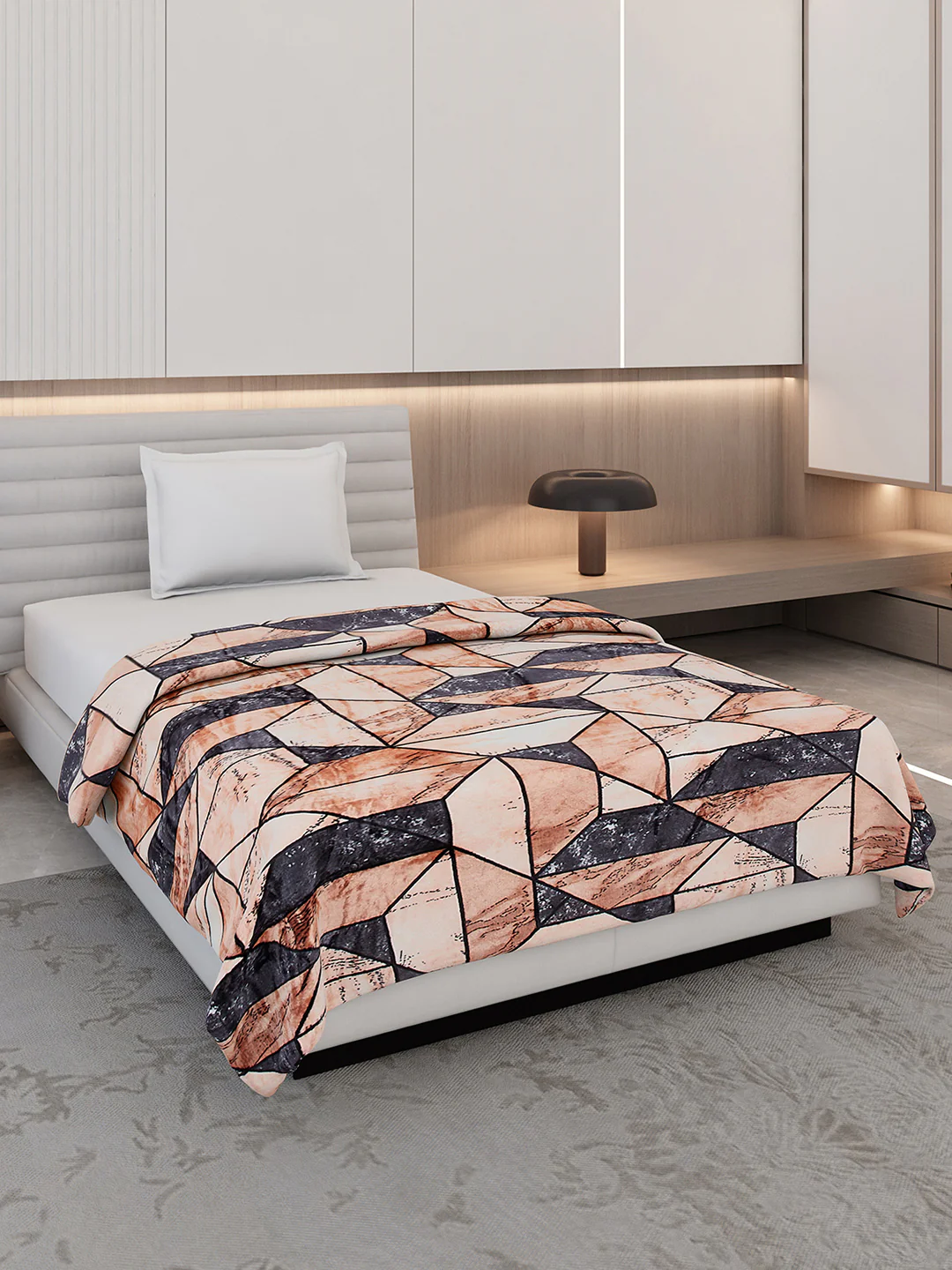 Printed Single Bed 300 GSM Blanket for AC Room - (Blubell)