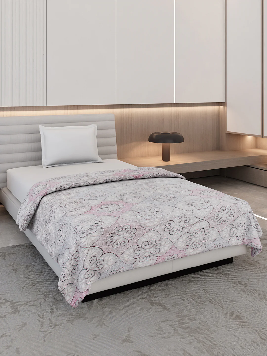 Printed Single Bed 300 GSM Blanket for AC Room - (Kaira)