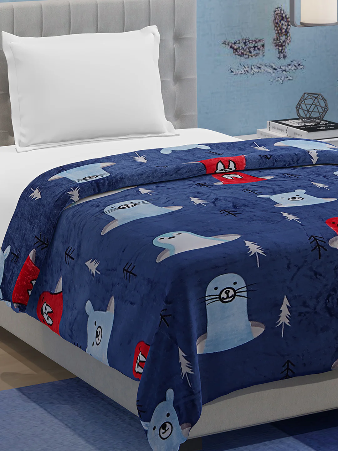 Printed Single Bed 300 GSM Blanket for AC Room (Ellis)