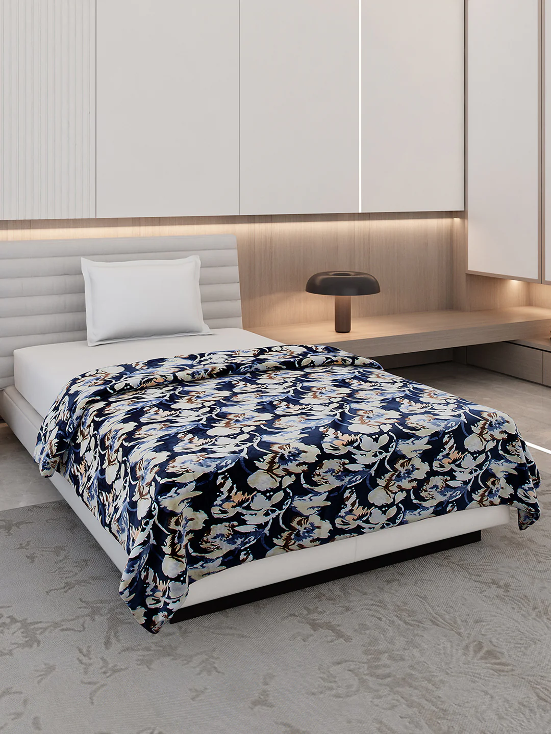 Printed Single Bed 350 GSM Blanket for AC Room - (Nicole)