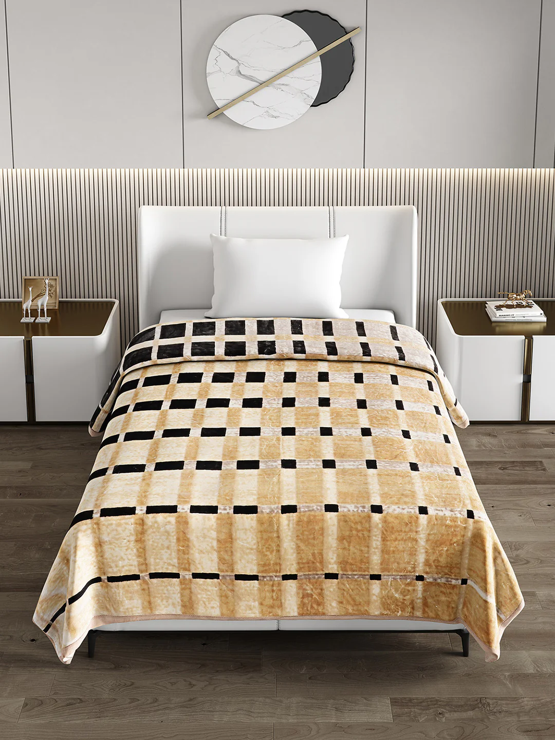 Printed Single Bed 852 GSM Blanket Allen 2 Ply (Weight 3 kg) - Image 3