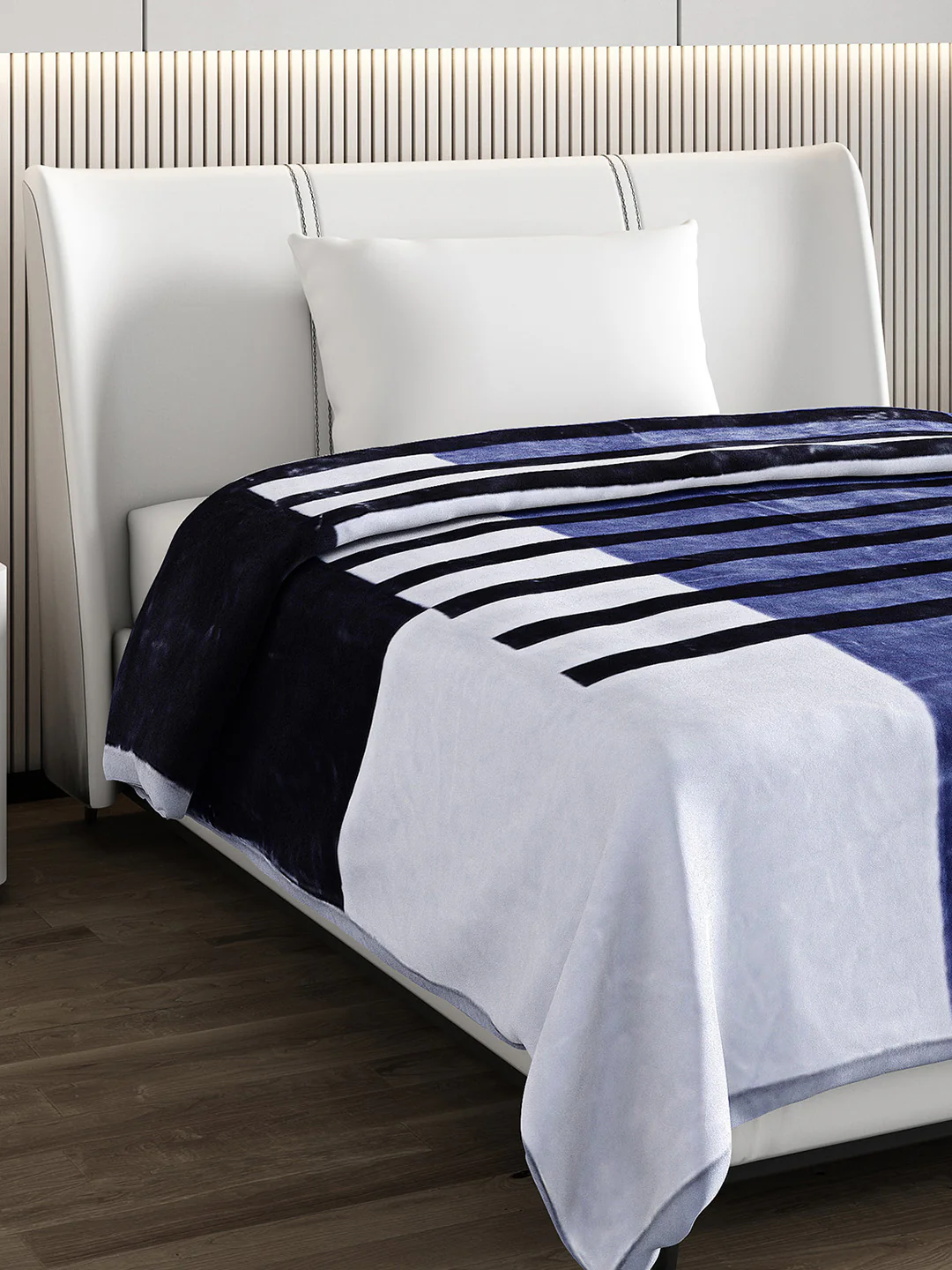 Printed Single Bed 951 GSM Blanket Haze 3 Ply (Weight 3.35 kg)