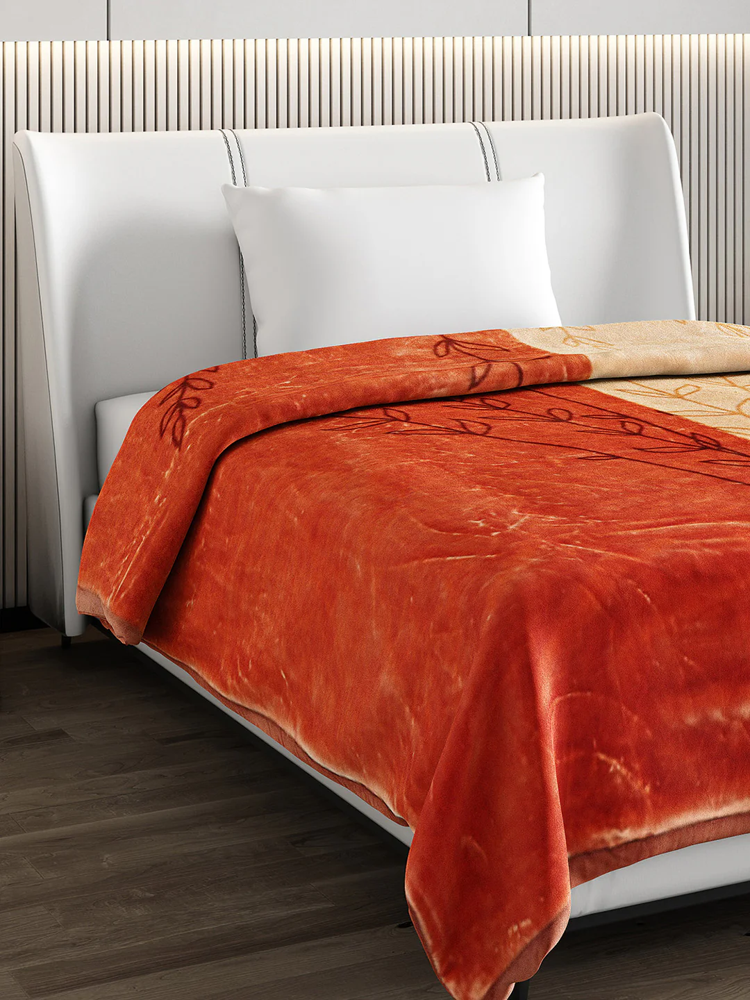 Printed Single Bed 951 GSM Blanket Haze 3 Ply (Weight 3.35 kg)