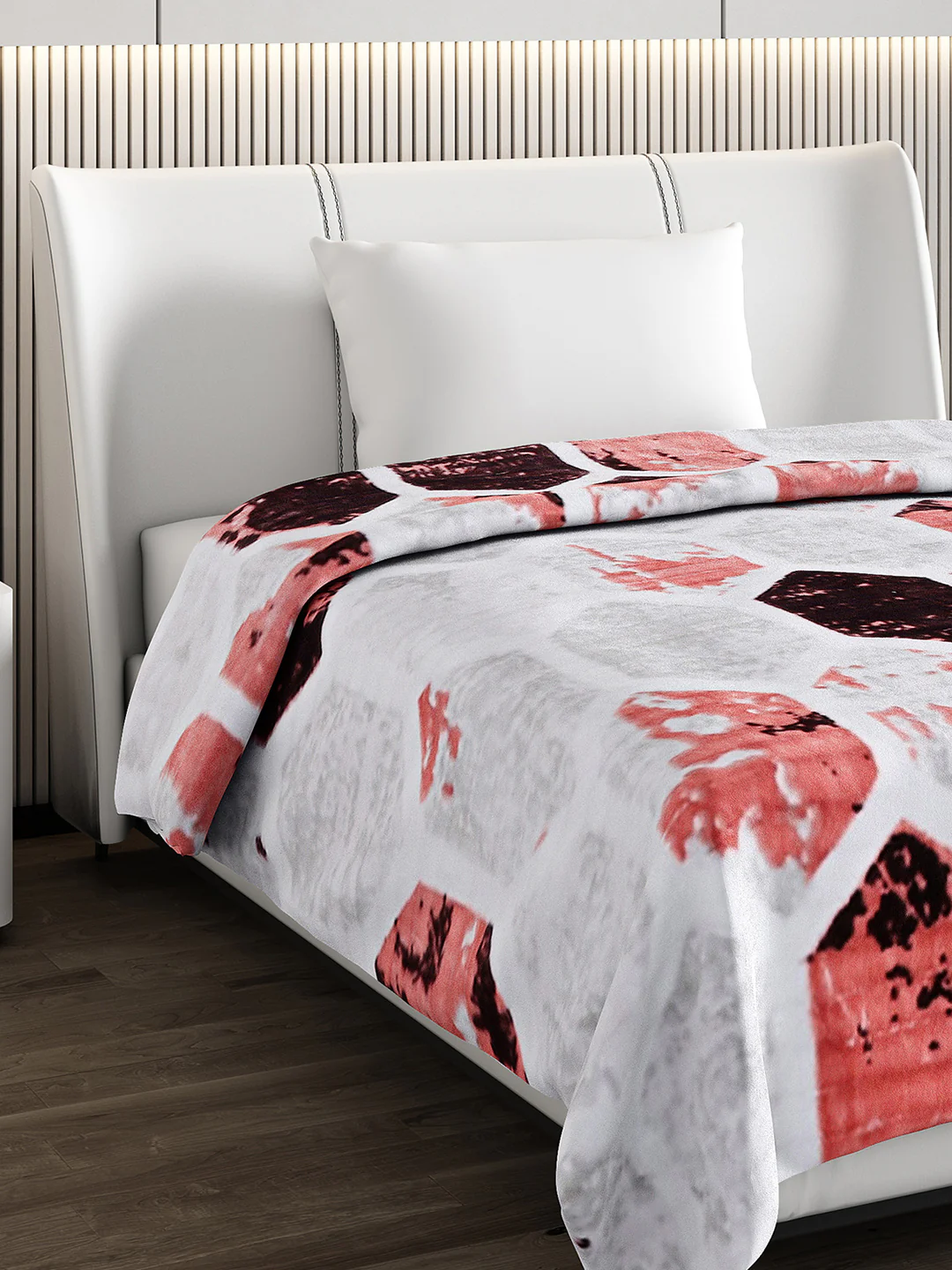 Printed Single Bed 965 GSM Blanket Marco 3 Ply (Weight 3.4 kg)