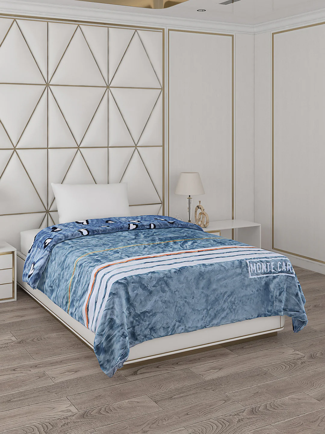 Printed Single Bed Reversible Blanket 2 Ply, 511 GSM, 1.8 kg (New Diamond)