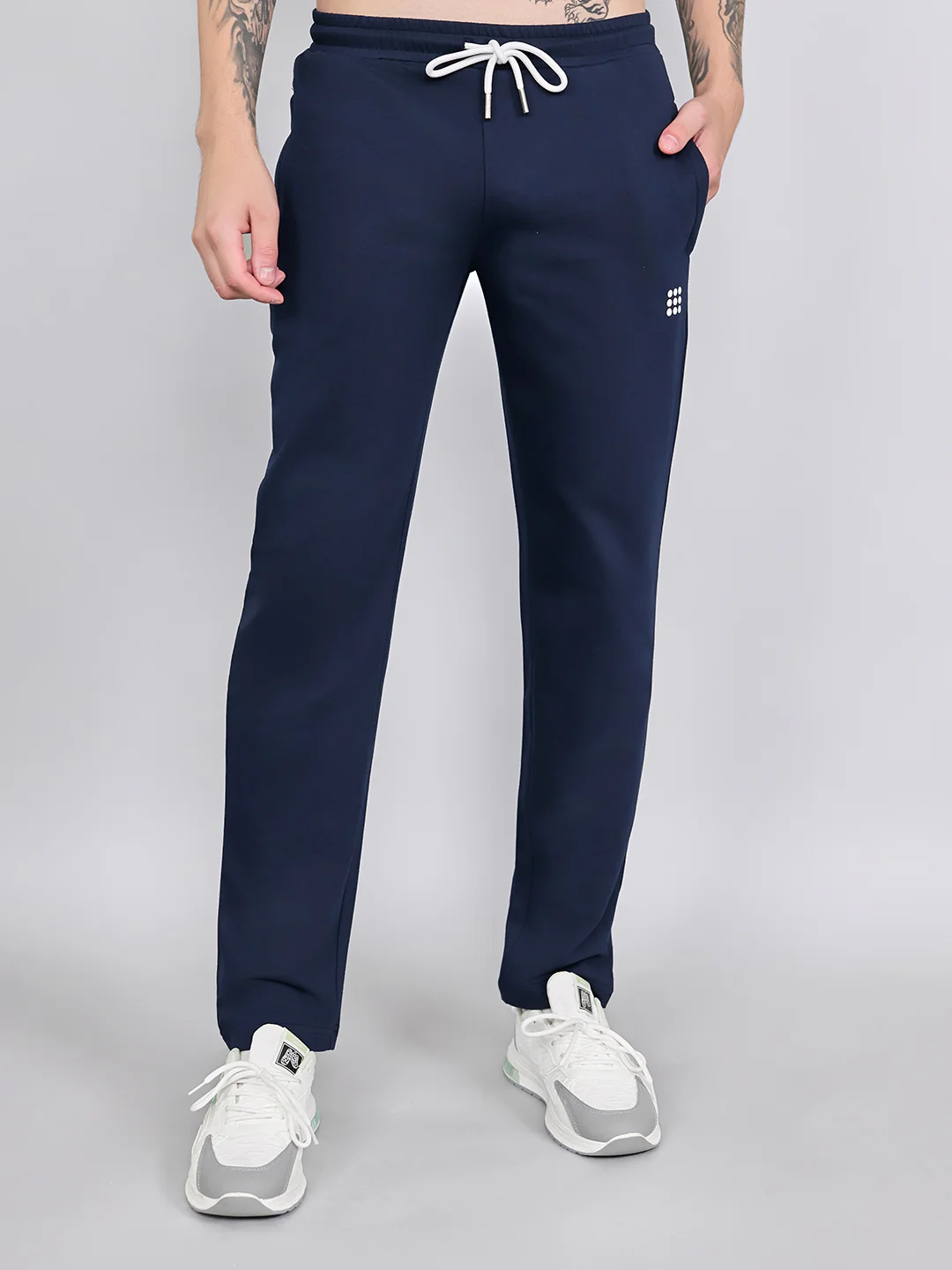 Rock.it Men Navy Blue Solid Smart Fit Lower