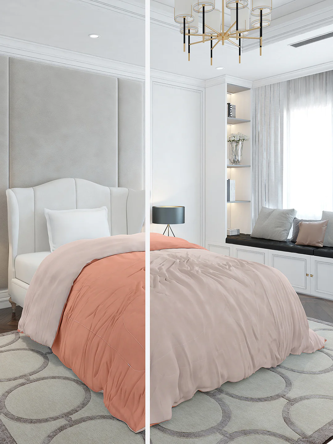 Solid Single Bed 110 GSM Comforter for AC Room - (Icefelgsb)