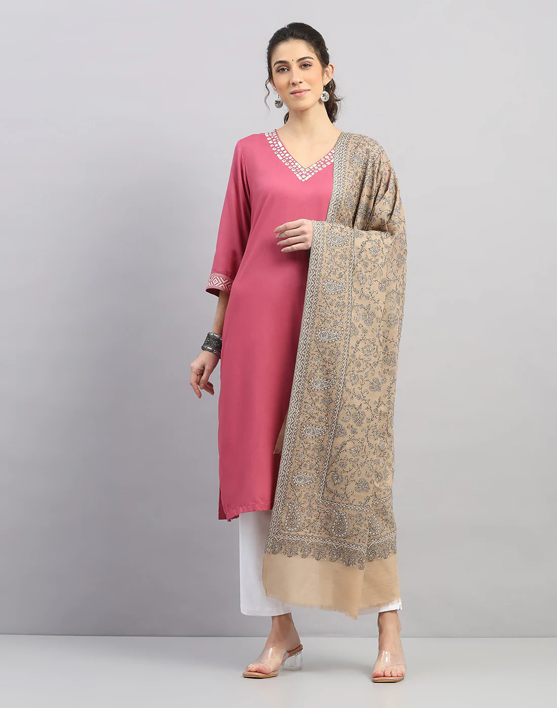 Women Multicolor Self Design   Shawl