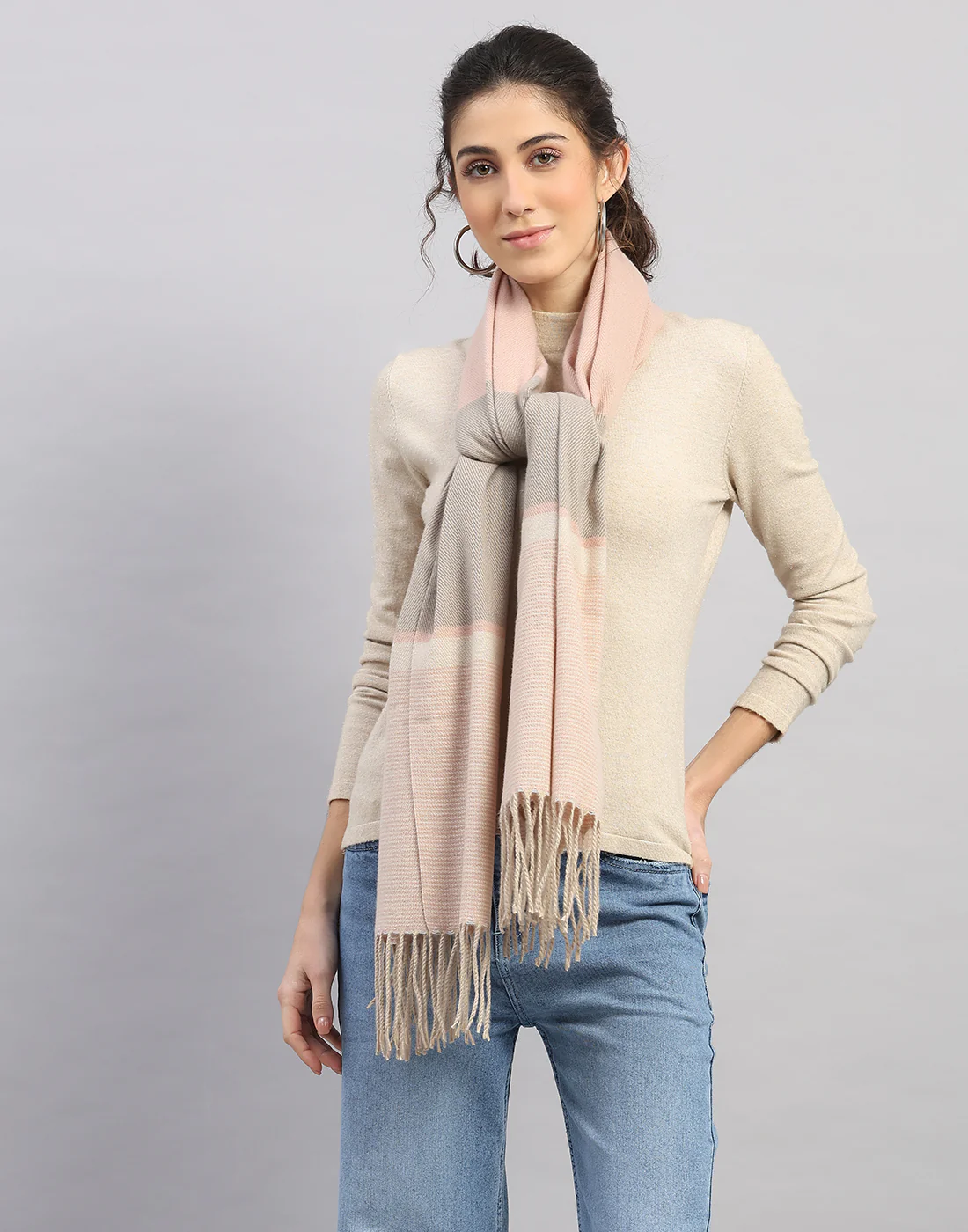 Women Multicolor Self Design   Stole